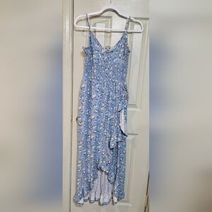 J for Justify Light Blue Floral High Low Dress